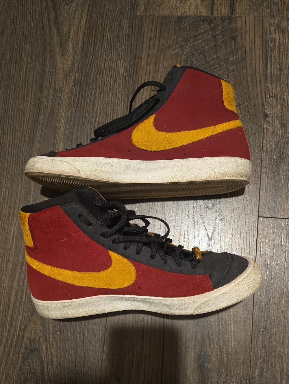 RARE! Nike High-Top Sneakers in Red, Yellow and Black 9.5 Womens